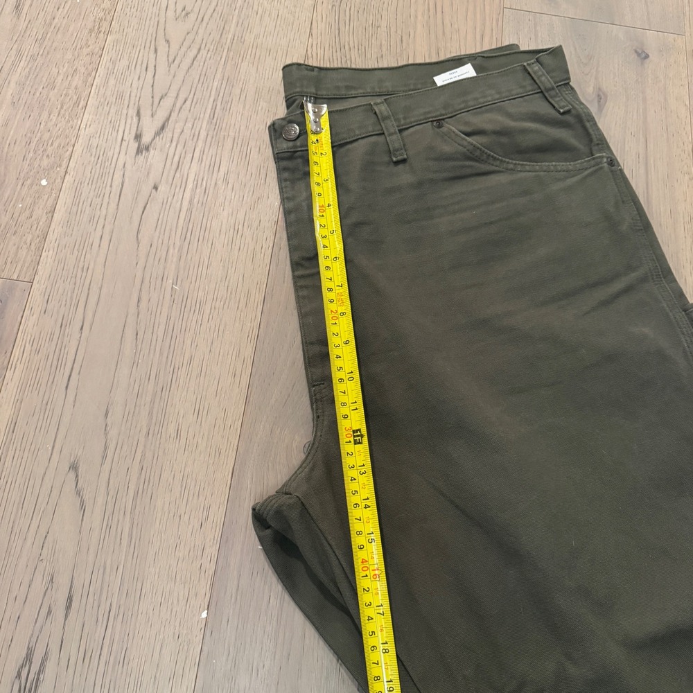 Dickies Men's Olive Green Carpenter Work Pants 44x32 Cotton Durable - Picture 9 of 11